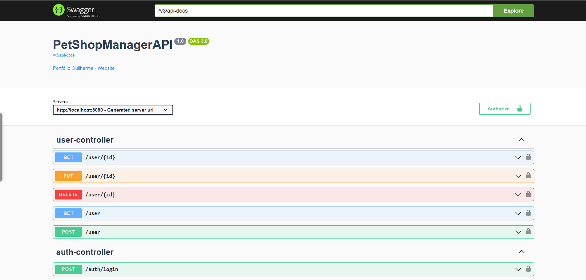 API Gerenciador de PetShop